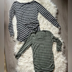 A Pea In The Pod Striped Maternity Tops size small and medium striped tops